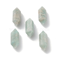 Natural Amazonite Double Terminal Pointed Beads, No Hole, Faceted, Bullet, 15.5x6x5mm(G-G012-04)