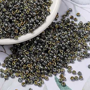 MIYUKI Round Rocailles Beads, Japanese Seed Beads, (RR4551) Crystal/Marea (VM), 8/0, 3mm, Hole: 1mm, about 19000~20500pcs/pound