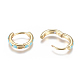 Golden Plated Brass Huggie Hoop Earrings(EJEW-L231-27G)-2
