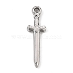 304 Stainless Steel Pendants, Sword Charms, Stainless Steel Color, 31x9.5x3mm, Hole: 2.5mm(SA-CBA0563-23P)