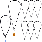 30Pcs 3 Styles Adjustable Waxed Polyester Cord Necklaces Making, with Brass Findings, Platinum, Black, 14.17~26.77inch(36~68cm), 10pcs/style(AJEW-SC0004-31)