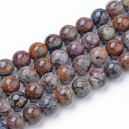 Natural Pietersite Beads Strands, Round, 11~12mm, Hole: 1mm, about 32~35pcs/strand, 15.7 inch(G-R446-12mm-13)