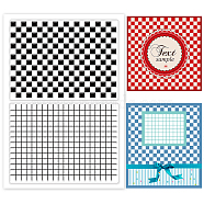 PVC Plastic Stamps, for DIY Scrapbooking, Photo Album Decorative, Cards Making, Stamp Sheets, Film Frame, Tartan Pattern, 16x11x0.3cm(DIY-WH0167-57-0183)