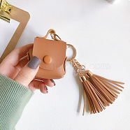 Imitation Leather Wireless Earbud Carrying Case, Earphone Storage Pouch, with Keychain & Tassel, Handbag Shape, Peru, 135mm(PAAG-PW0010-011F)