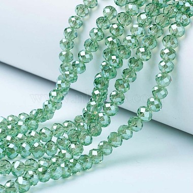 Light Green Rondelle Glass Beads
