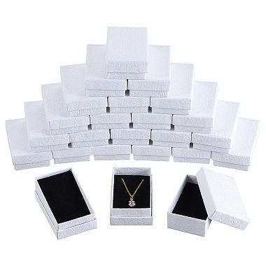 White Rectangle Paper Necklace Box