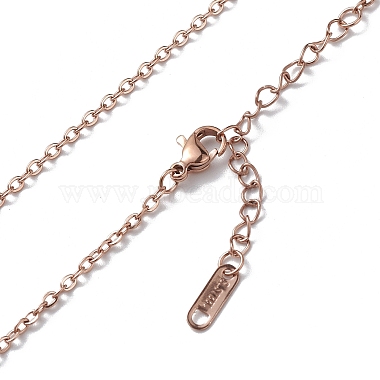 Ion Plating(IP) 304 Stainless Steel Cable Chain Necklace for Men Women(NJEW-K245-025C)-2