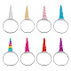 8Pcs 8 Colors Polyester Unicorn Horn Ear Elastic Headband(OHAR-GO0001-01)-1