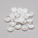 Acrylic Beads, Imitation Gemstone Style, Two Tone Color, Rondelle, White, 10x5.5mm, Hole: 1.6mm, about 1460pcs/500g(OACR-Q99B-AD033)