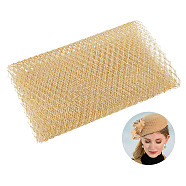 Polyester Mesh Fabric, for DIY Veils Hats Fascinators, Goldenrod, 26x0.05cm, about 3m/board(AJEW-WH0314-313A)