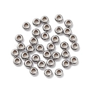 304 Stainless Steel Beads, Disc/Flat Round, Stainless Steel Color, 4x2mm, Hole: 1.5mm(A-STAS-N090-JA721-4)