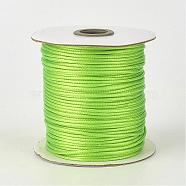 Eco-Friendly Korean Waxed Polyester Cord, Lawn Green, 1mm, about 169.51~174.98 Yards(155~160m)/Roll(YC-P002-1mm-1101)