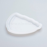 DIY Hang Tag Silicone Molds, Resin Casting Molds, For UV Resin, Epoxy Resin Jewelry Making, Nugget, White, 86x65x7mm, Inner Size: 70x54mm(X-DIY-G012-09)