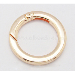 Alloy Spring Gate Rings, O Rings, Rose Gold, 35x5mm, Inner Diameter: 25mm(PALLOY-H246-RG)