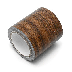Non-woven Fabrics Imitation Wood Grain Adhesive Tape, Oakwood Grain Repair Tape Patch, Flat, Coconut Brown, 57mm, about 4.57m/roll(DIY-WH0001-70C)