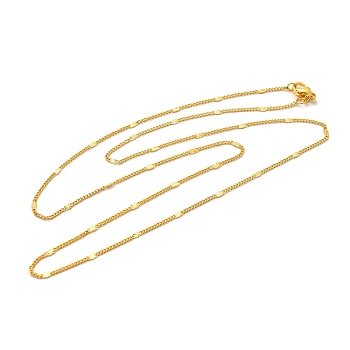 2mm Rack Plating Brass Twisted Chain Necklaces for Women Men, Cadmium Free & Lead Free, 901 Stainless Steel Clasp, Long-Lasting Plated, Real 18K Gold Plated, 23.62 inch(60cm)