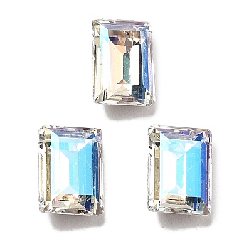 K9 Glass, Imitation Czech Rhinestone, Rectangle, Moonlight, 8x6x3mm