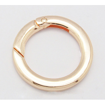 Alloy Spring Gate Rings, O Rings, Rose Gold, 35x5mm, Inner Diameter: 25mm