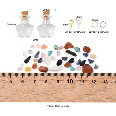 Gemstone Chip Beads Wish Bottle DIY Making Kits(DIY-FS0002-08)-3