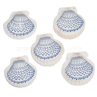 Printed Natural Shell Big Pendants(SH-CBA93AD-19D)-1