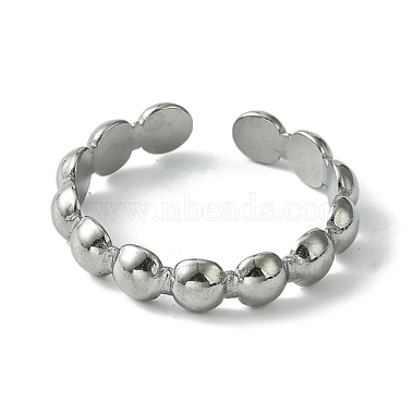304 Stainless Steel Open Cuff Ring(RJEW-L110-039P)-2