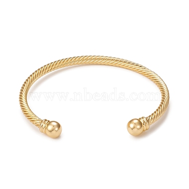 Classic Rack Plating Brass Cuff Bangles(X-BJEW-E071-10G)-2