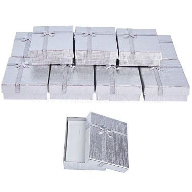 Silver Rectangle Cardboard Pendant Box