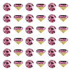 1 Bag Pointed Back Glass Rhinestone Cabochons, Back Plated, Faceted, Diamond, Light Rose, 3mm, about 1440pcs/bag(RGLA-TADJ0001-01B-02)