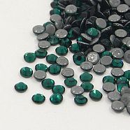 Glass Hotfix Rhinestone, Grade AA, Flat Back & Faceted, Half Round, Emerald, SS30, 6.3~6.5mm, about 288pcs/bag(RGLA-A019-SS30-205)