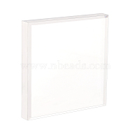 Square Transparent Acrylic Display Base, for Jewelry, Toys Display, Clear, 10.15x10.15x1.5cm(DJEW-WH0034-50C)