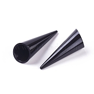 Acrylic Cone Shaped Finger Ring Display Stands, Black, 26.2x24.3x69mm(RDIS-WH0001-02)