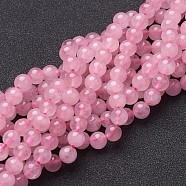 Natural Rose Quartz Beads Strands, Round, 6mm, Hole: 0.8mm, about 65pcs/strand, 15~16 inch(X-GSR6mmC034)
