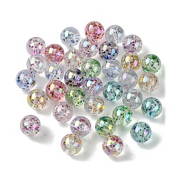 Transparent Acrylic Bead, Glitter Beads, Round, 10mm, Hole: 1.8mm, 961pcs/500g(OACR-O006-06A)