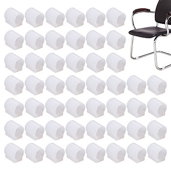 PE Chair Leg Floor Protectors, Chair Leg Cover, U-Shaped Foot Pad, White, 20.5x18.5x20.5mm