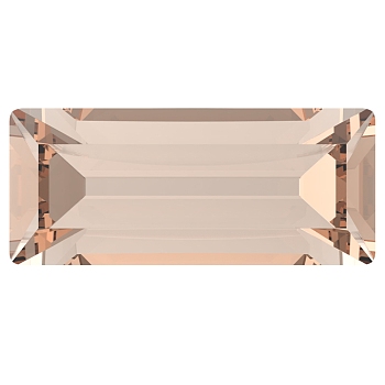 Preciosa&reg MAXIMA Crystal Fancy Stones, Czech Crystal, 435 26 212 Baguette, Dura Foiling, 90300 Light Peach, 7x3mm