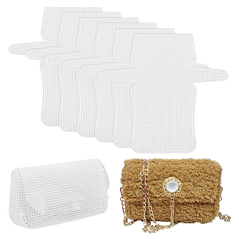 Plastic Mesh Canvas Bag Sheets, for DIY Crafting Knitting Handbag Accessories, Rectangle Pattern, 33.5x35.5x0.1cm