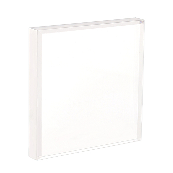 Square Transparent Acrylic Display Base, for Jewelry, Toys Display, Clear, 10.15x10.15x1.5cm
