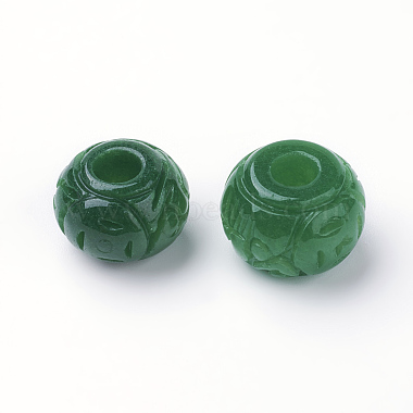 Natural Myanmar Jade/Burmese Jade European Beads(G-E418-10)-2