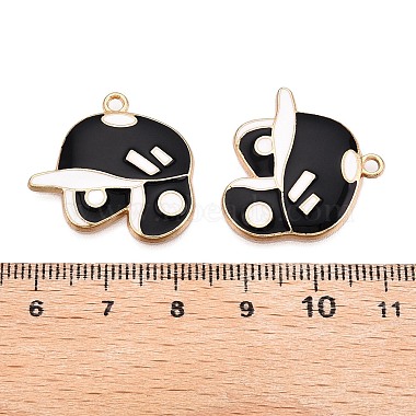 Rack Plating Alloy Enamel Pendants(ENAM-N056-388KCG-01)-3