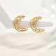 Fashionable Moon Brass Stud Earrings(LQ5104)-3