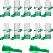 No Drip Small Animal Water Bottle and Plastic Pet Food Scoops, for Small Pet/Bunny/Ferret/Hamster/Guinea Pig/Rabbit, Green, 44.5~70x38x32.5x8~28x72mm, Capacity: 60ml(AJEW-GA0002-02S)