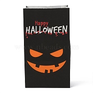 Halloween Theme Kraft Paper Bags, Gift Bags, Snacks Bags, Rectangle, Halloween Themed Pattern, 23.2x13x8cm(CARB-H030-A02)