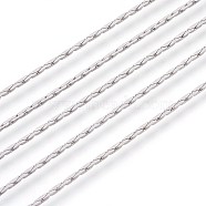 3.28 Feet 304 Stainless Steel Cardano Chains, Soldered, Stainless Steel Color, 1mm(X-CHS-L017-13B)
