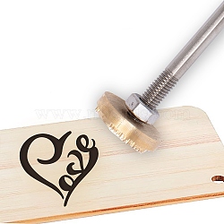 Stamping Embossing Soldering Brass with Stamp, for Cake/Wood, Heart Pattern, 30mm(AJEW-WH0113-15-133)