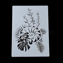 Plastic Hollow Out Drawing Painting Stencils Templates, for Painting on Scrapbook Fabric Tiles Floor Furniture Wood, Leaf, 291x210x0.3mm(DIY-Z024-01M)