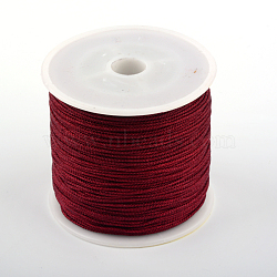 Nylon Thread, Dark Red, 1mm, about 87.48 yards(80m)/roll(NWIR-S005-15)