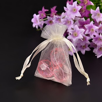 Organza Bags, Mother's Day Bags, Creamy White, 12x10cm