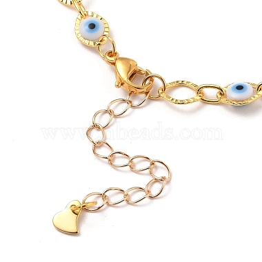 Brass Horse Eye Link Chain Necklaces(NJEW-JN03161-02)-3