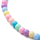 Цветочные непрозрачные акриловые эластичные детские ожерелья(NJEW-JN03973)-8