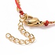 Bracelet plaqué or 304 coeur en acier inoxydable avec breloques en perles de verre pour femme(STAS-E154-05G-02)-4
